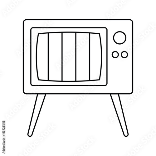 retro tv vector illustration