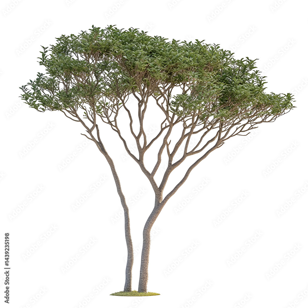 Fototapeta premium Single tree silhouette dark background nature image