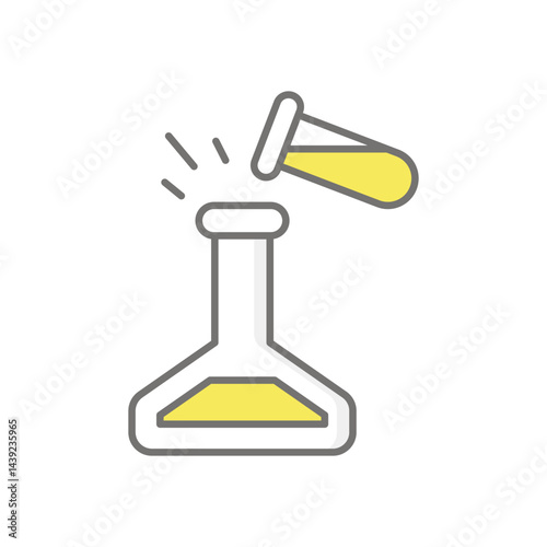 Chemical Experiment icon vector stock illustration