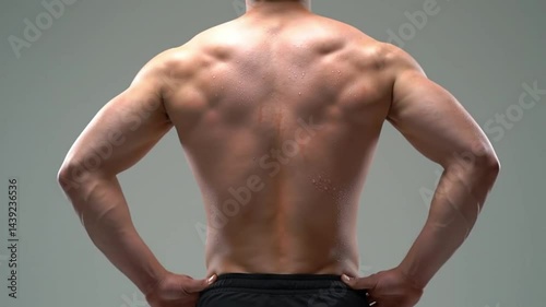 muscular male torso isolated