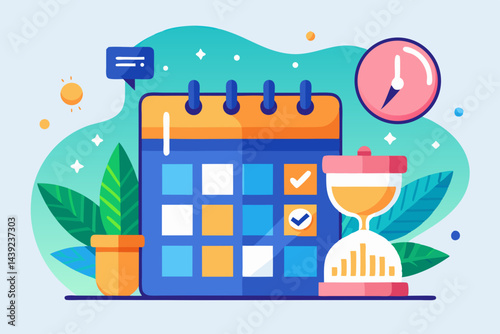 Vector Of Calendar Counting Down To Retirement  a vector illustration