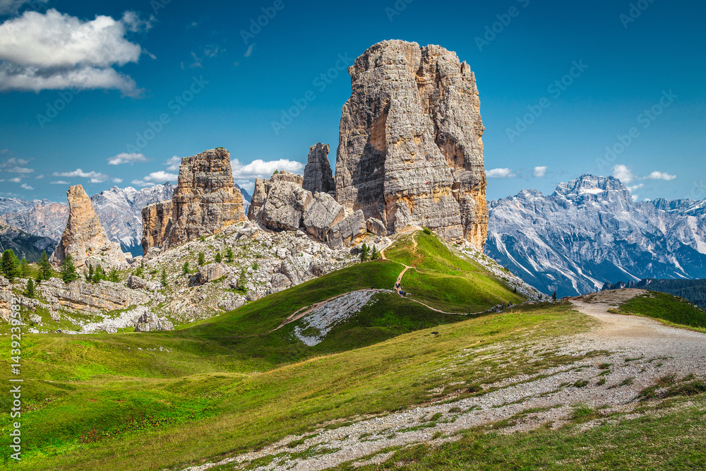 Great hiking destination near Cinque Torri rock formations, Dolomites