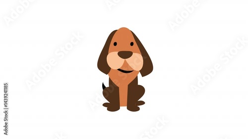 cute dog cartoon animation
