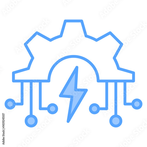Emerging Technology Blue Icon
