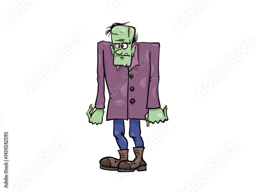 A Green Monster Ready For Halloween Party at Night