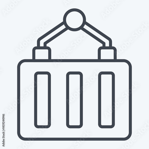 Icon Container. related to Industry symbol. line style. design editable