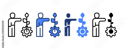 Personal Development Icon set multiple style collection