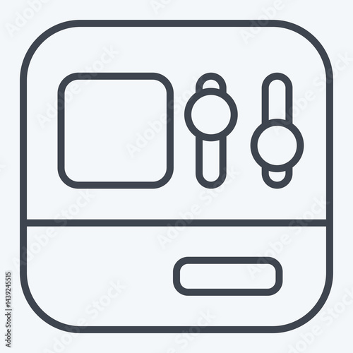 Icon Dashboard. related to Industry symbol. line style. design editable
