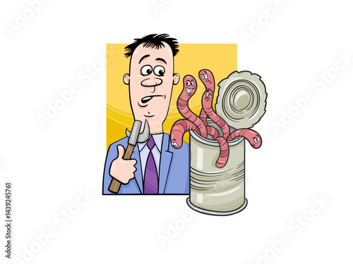 Opening Can of Worms Leads Man to Worry and Stress