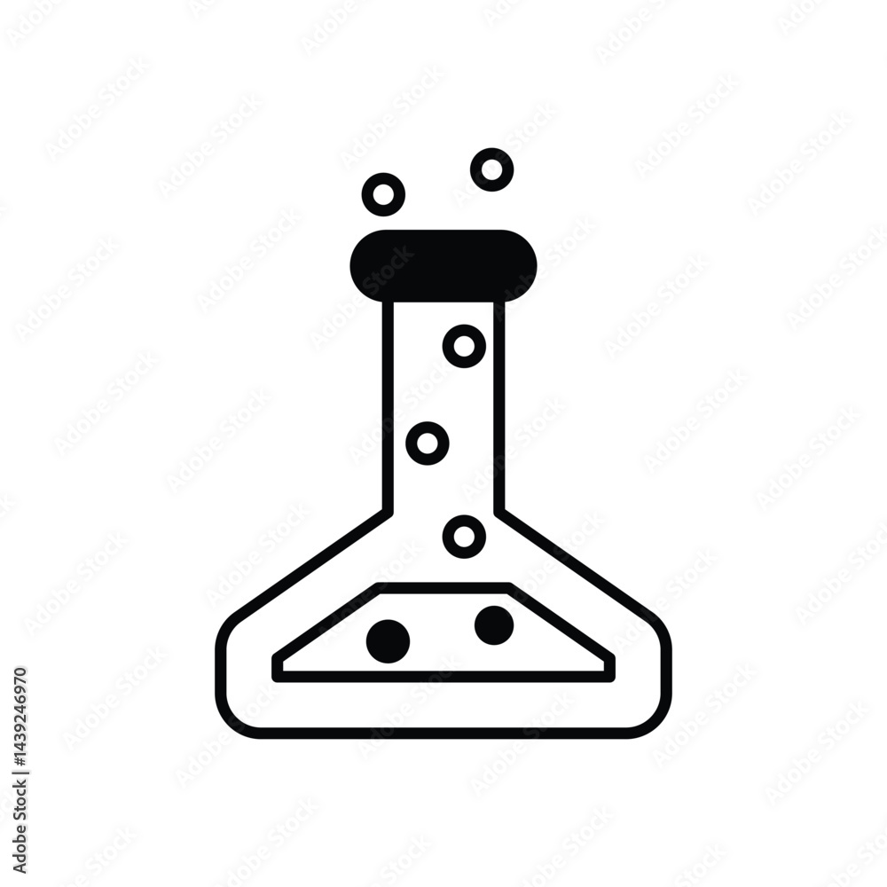 Flask icon vector stock illustration Flask icon vector stock illustration