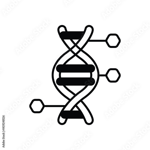 Genome icon vector stock illustration