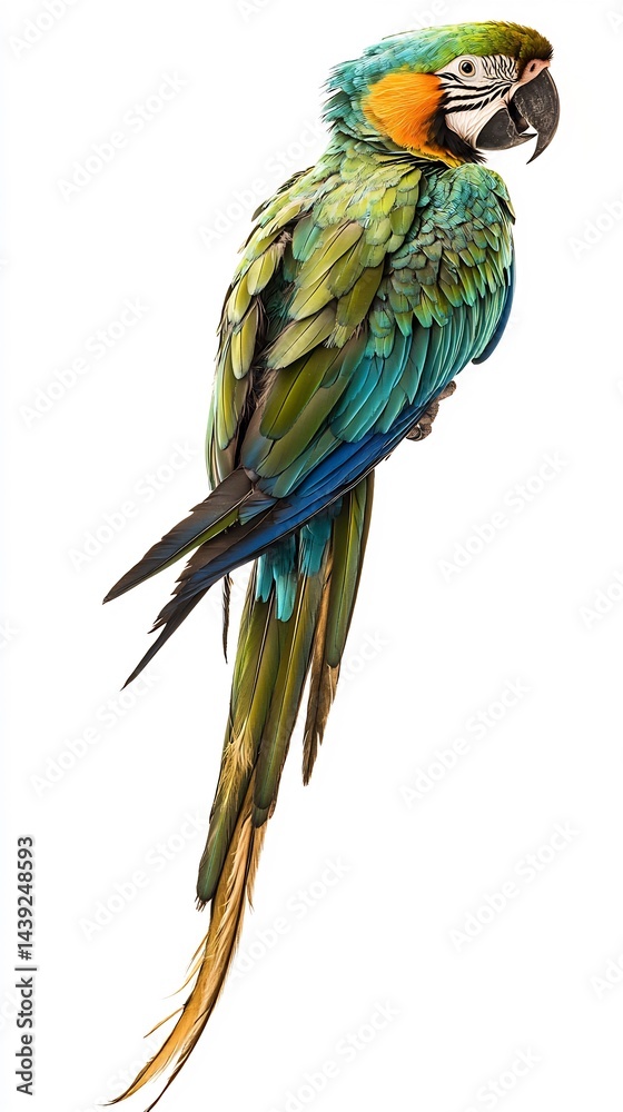 Obraz premium exotic parrot species isolated on white background