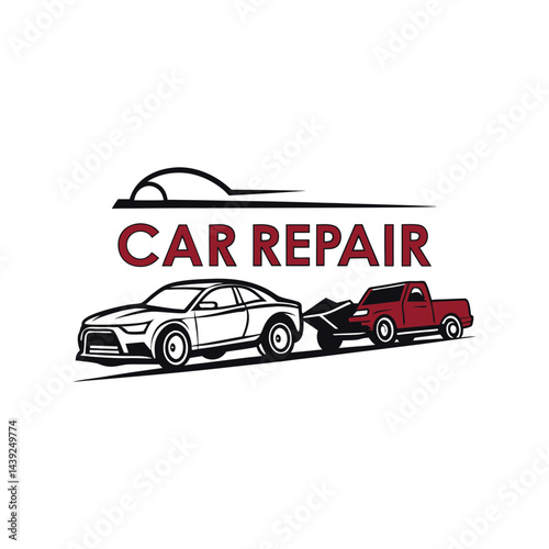 car repair logo design vector 