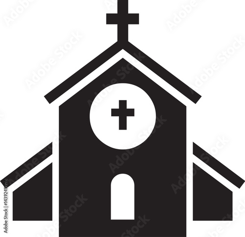 Minimalist church logo.eps vector cutfile for cricut and silhouette