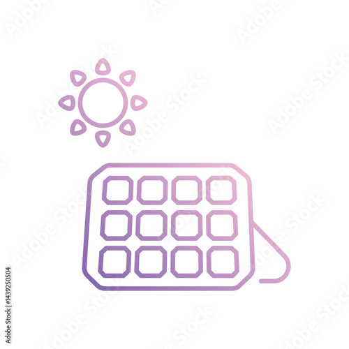 Solar System icon vector stock illustration