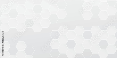 Realistic abstract honeycomb background. white sliver bokeh background