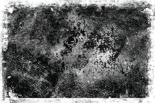 Black and white grungy abstract background. Grungy frame. Vertical vector illustration
