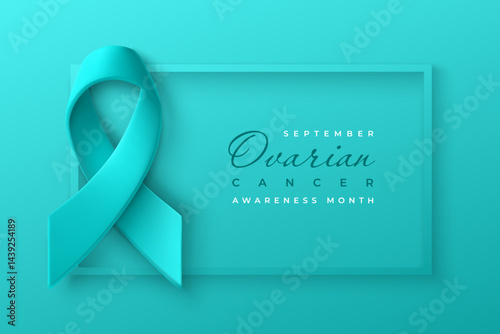 Ovarian Cancer awareness month vector illustration