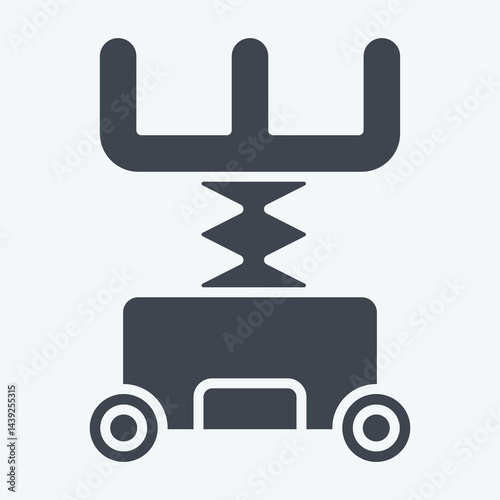 Icon Scissor Lift. related to Industry symbol. glyph style. design editable