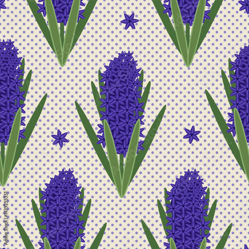 Hyacinth Flowers With Olive Leaves