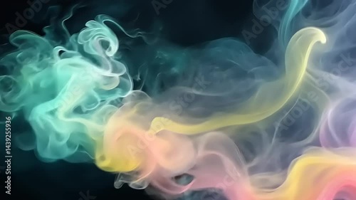Abstract Fluid Art Pastel Colors Swirling Motion Background