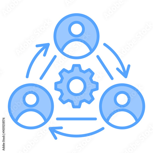 Restructuring Blue Icon