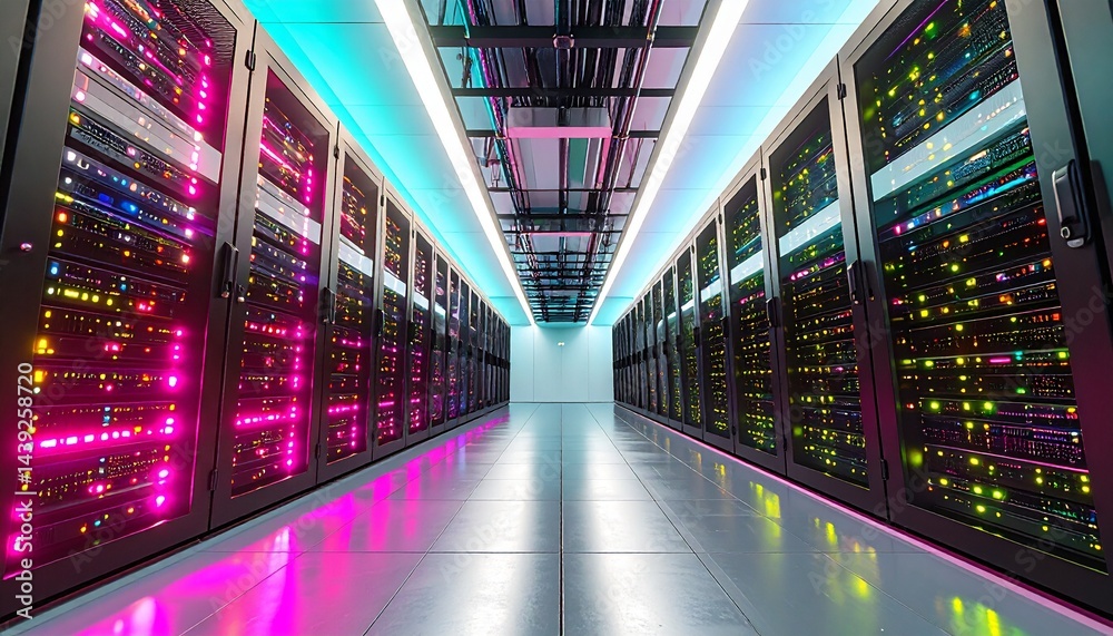 Fototapeta premium The server room is a beacon of modern innovation. 