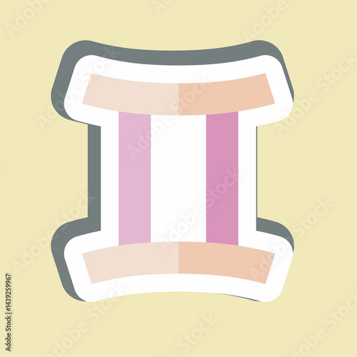 Sticker Gemini. related to Astrology symbol. design editable