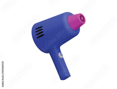 hair dryer icon 3d illustration render