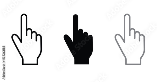 Hand icon. finger pointer icon illustration