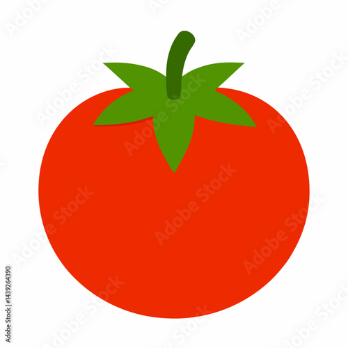 red tomato vector illustration  on white background