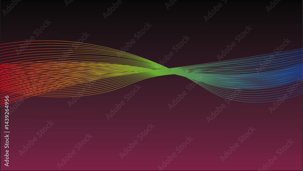 Fototapeta premium Vibrant dynamic wave background in modern style