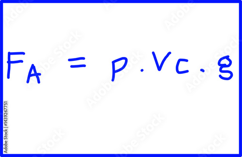 fluid physics, physics formula Archimedes' law
