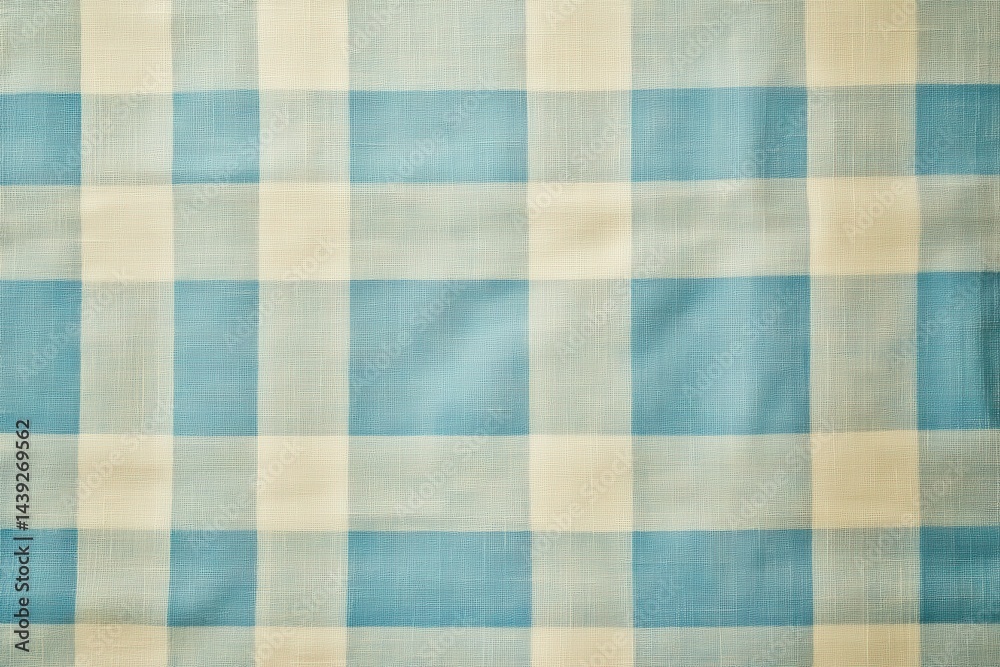Blue and white checked fabric texture background close up. Great as background for a picnic, design, or craft. Blue and white checked fabric texture background close up. Great as background for a picnic, design, or craft.