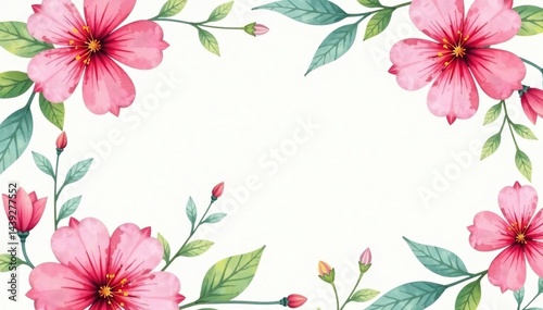 Delicate watercolor floral pattern, perfect for spring flyers , promotional, background