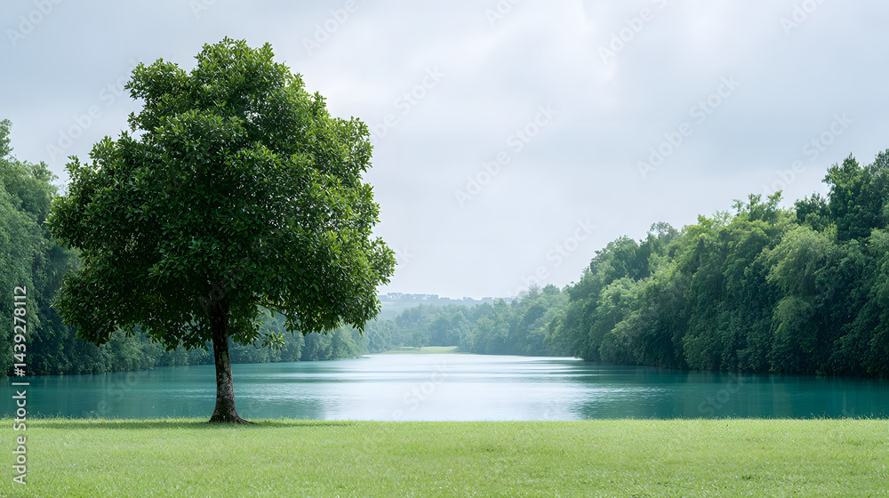 Ultra-realistic 4K photograph of a lush green lawn with dew drops on the leaves.