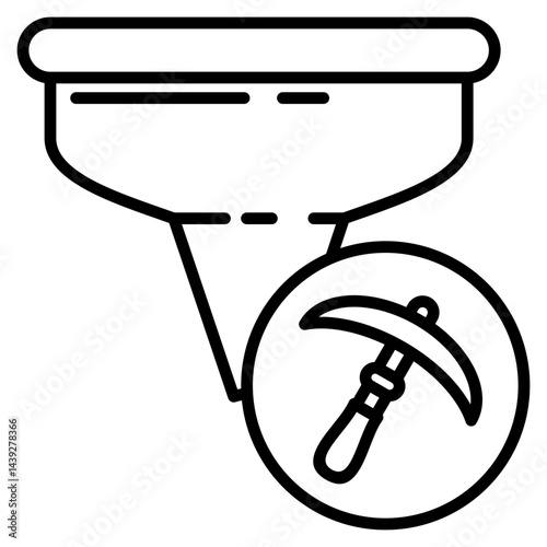Mining Funnel Icon For Design Elements