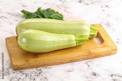 Raw frsh ripe zucchini vegetable photo