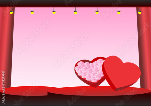 Red theme display background love mom 