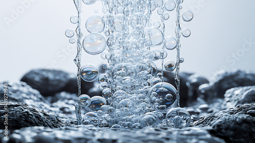 cascading bubble shower