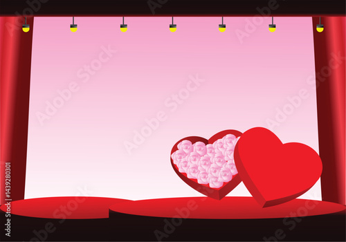 Red theme display background love mom 