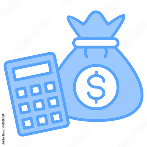 Budget Blue Icon