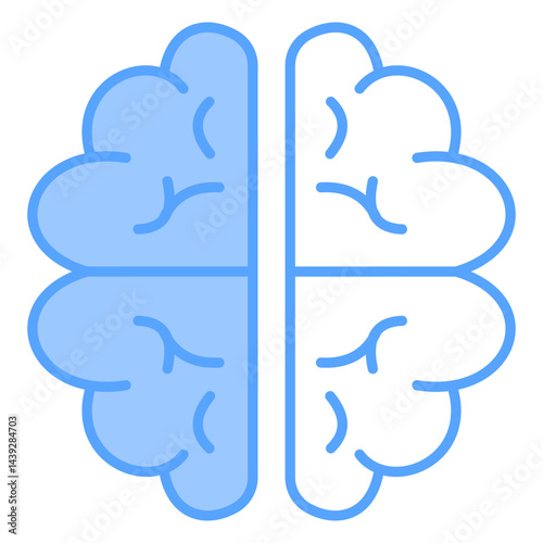 Brain Smart Blue Icon