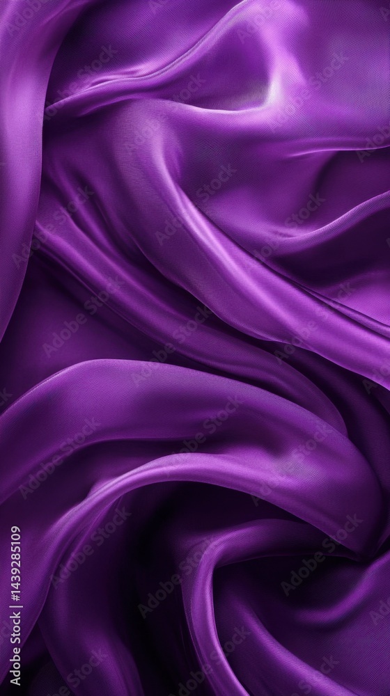 Obraz premium Purple silk fabric texture with elegant flowing folds
