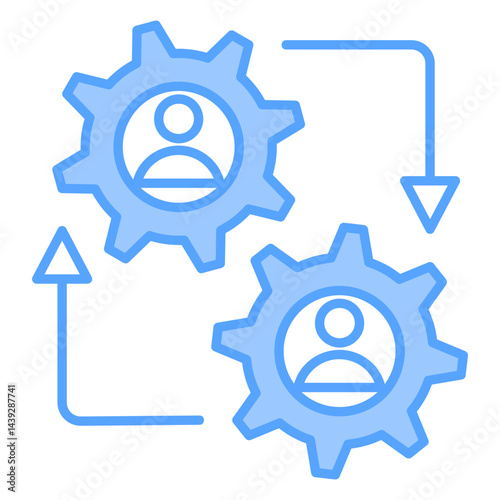 Change Management Blue Icon