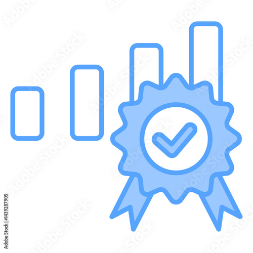 Quality Improvement Blue Icon