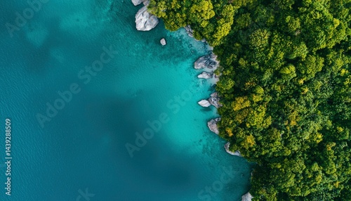 Turquoise water meets lush jungle