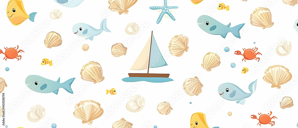 Cute Underwater Pattern Cute Underwater Pattern