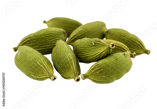 Wallpaper Mural A close up of a pile of green cardamom pods on a black background Torontodigital.ca