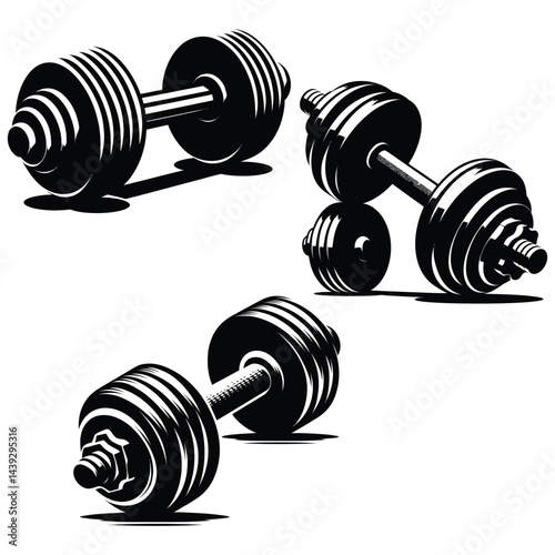 dumbbell isolated on white